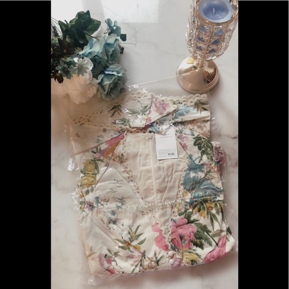 ZIMMERMANN//Heathers picot-trimmed floral playsuit - Picture 5 of 5